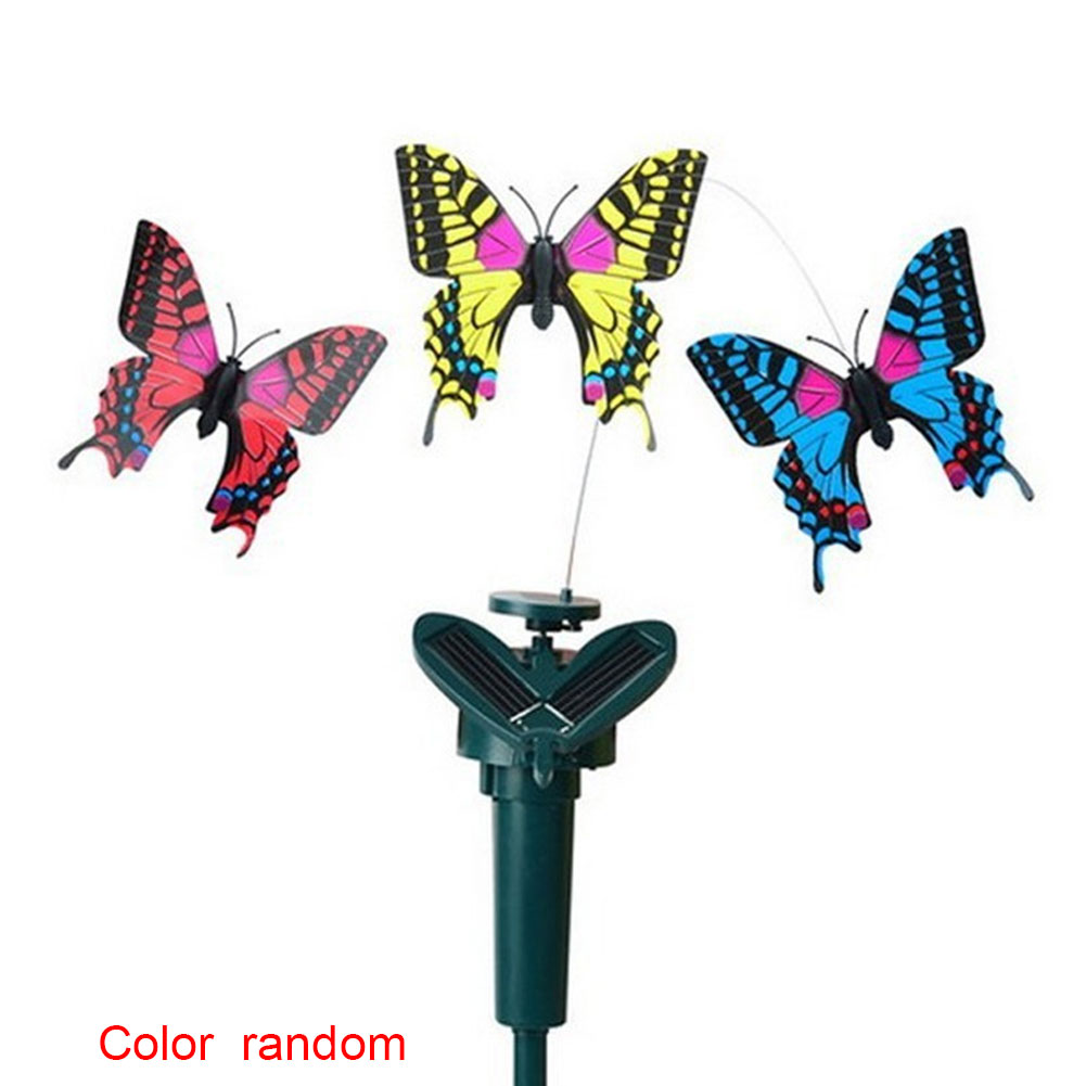 Stimulator Butteryfly Novelty Dancing ABS Solar Power Vibration Rotatable Garden Decoration