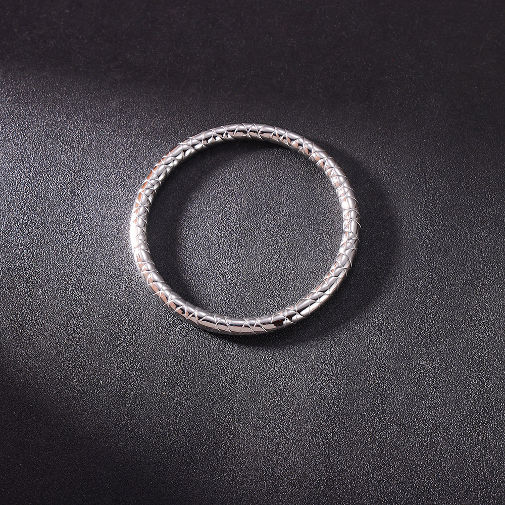 Stainless Steel Fashionable 18K Gold Plated Colorless Jewelry Hollow Bracelet Women's Chunky Bangles Bracelets: Antique Copper Plated