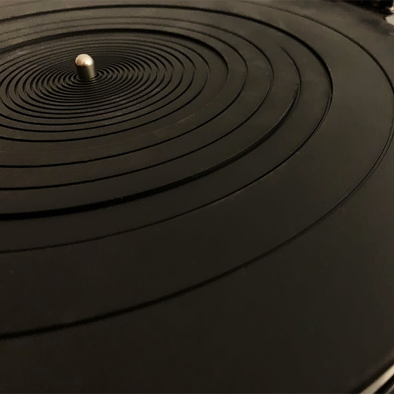 Tappetino antiscivolo LP in gomma antivibrante in Silicone da 12 ''LP per giradischi fonografo spessore vinile 3MM tappetino piatto morbido LP