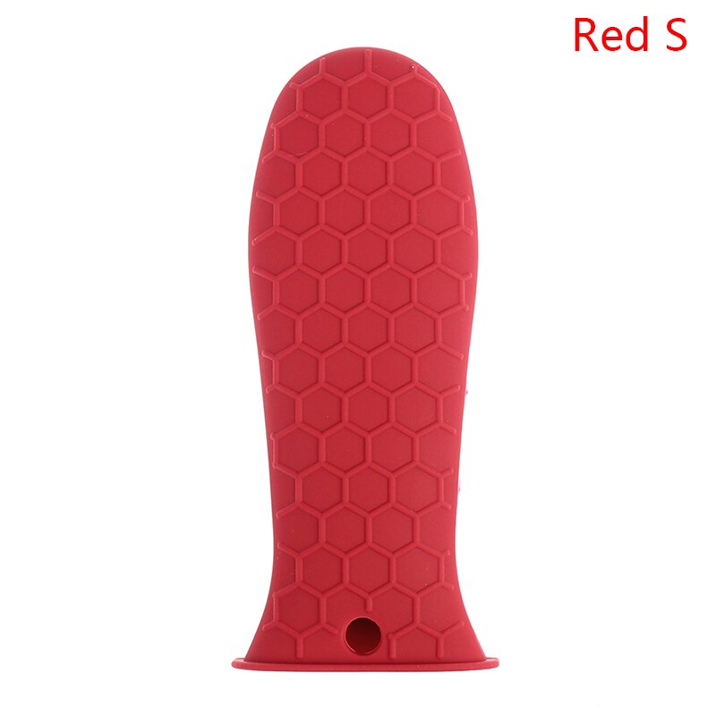 1Pcs Siliconen Handvat Pannenlap Voor Gietijzeren Koekenpannen Pannen Grip Mouw Cover Potten Pannen Handvat Onderdelen: Light Grey