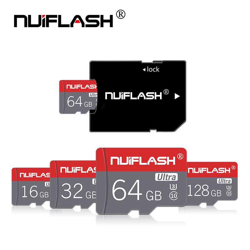 Nuiflash micro sd 128GB 64GB 32GB 16GB 80mb/s TF usb flash memory card microsd 8GB/48MB/s class10 Original Product