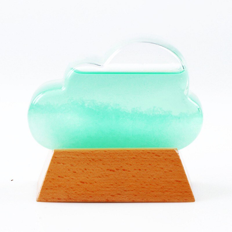 1 Pièces Baromètre Goutte Tempête Verre En Forme de Nuage Tempête Verre Bouteille de Station Météo De Bureau Météo Predictor Décor: C