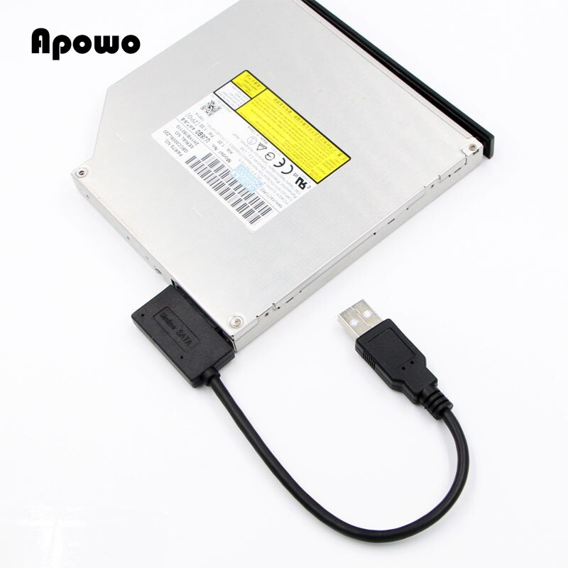 Usb 2.0 Naar Mini Sata Ii 7 + 6 13Pin Adapter Converter Kabel Voor Laptop Dvd/Cd Rom slimline Drive Op Voorraad