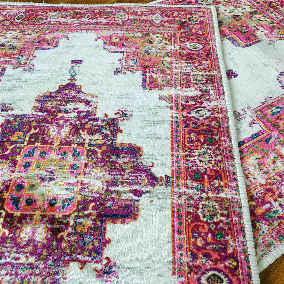 Tapis de cuisine rétro de Style persan, tapis de chevet à fleurs Vintage, ethnique bohémien, lavable pour sol, paillasson de salle de bain