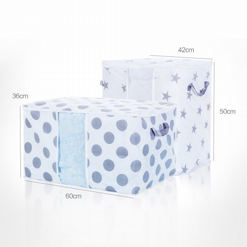 Sammenleggbar oppbevaringspose klær teppe quilt skap genser organizer eske poser klesskap organizer