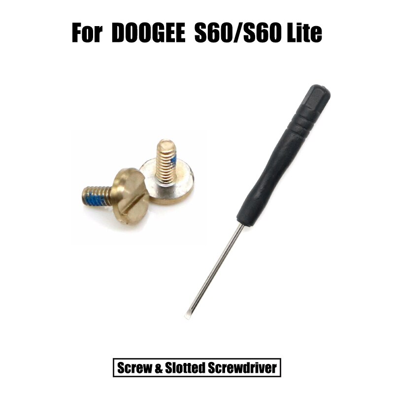 100% nowy oryginalny Doogee S60/S60 Lite obudowa tylna pokrywa baterii pokrywa karty Sim dekoracyjne śrubin naprawa części zamiennych: złoty Screw-SS