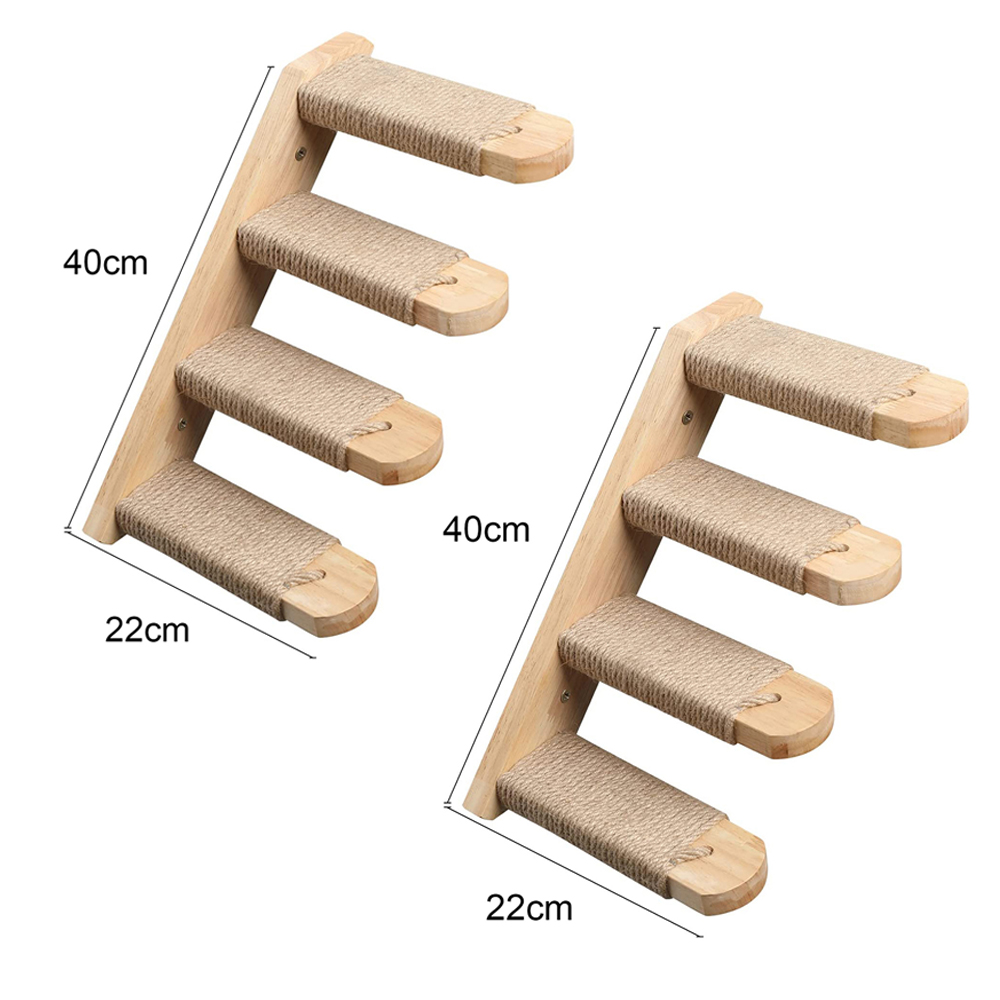 Hamac mural pour chat, meubles pour animaux de compagnie, ensemble d'étagères murales pour chaton, perche pour chat, poste d'escalade à gratter en bois, jouet pour maison d'arbre pour chat: Violet
