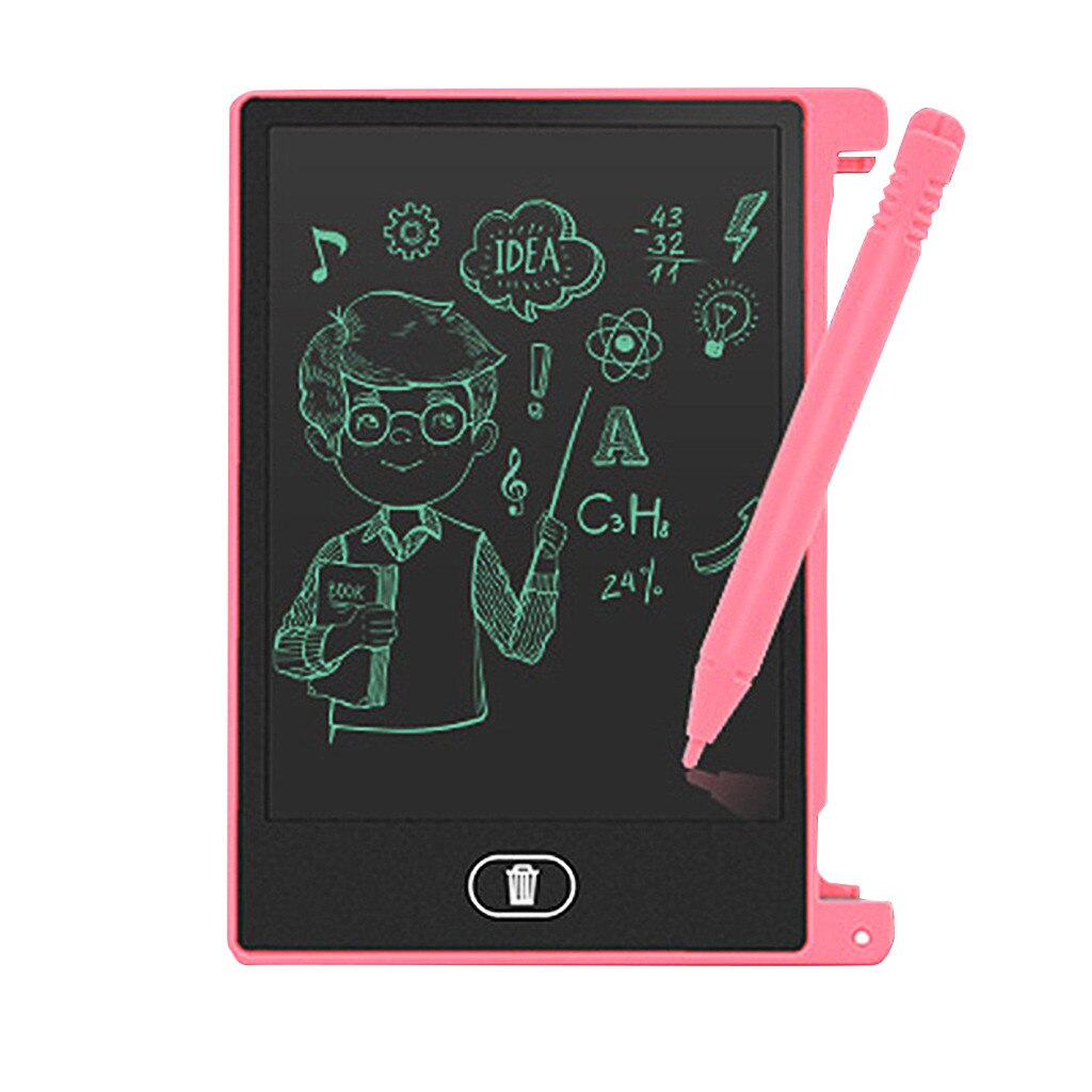 Best 4.4-inch LCD EWriter Paperless Memo Pad Tablet Writing Drawing Board детские игрушки развивающие משחקים לילדים: Pink