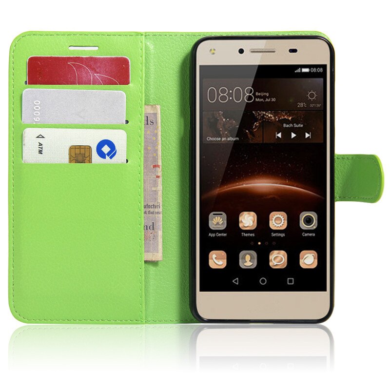 Funda de cuero con tapa para Huawei Y5II Huawey Y5 II 2 Y 5ii Lte CUN U29 CUN-U29 CUN-L21 Y6 Elite, CUN-L01