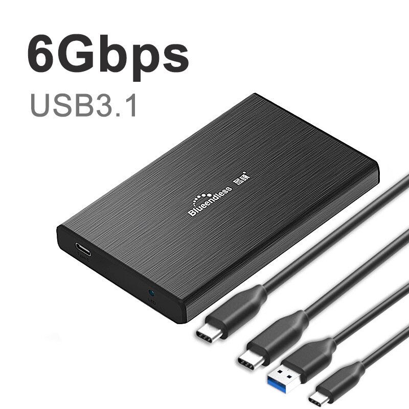 Caixa de disco rígido usb sata 6gbps, envio da rússia, recipiente de 2.5 polegadas para hd, usb 3.0, hdd, 7mm/ 9.5mm de espessura, estojo para hdd ssd, hdd: U23TC  C-C C-A