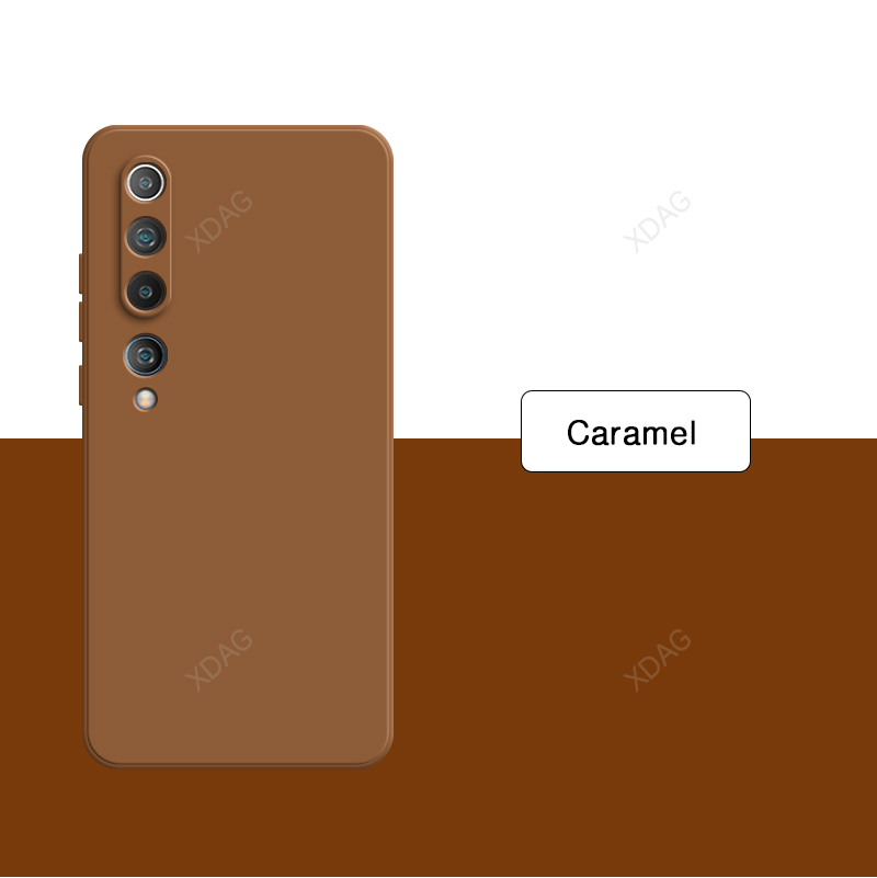 Husă de telefon originală de bază pentru xiaomi  mi 10 mi10 5g 6.67 ", silicon lichid simplu, pătrat, moale, carcasă spate de înaltă calitate: Alb