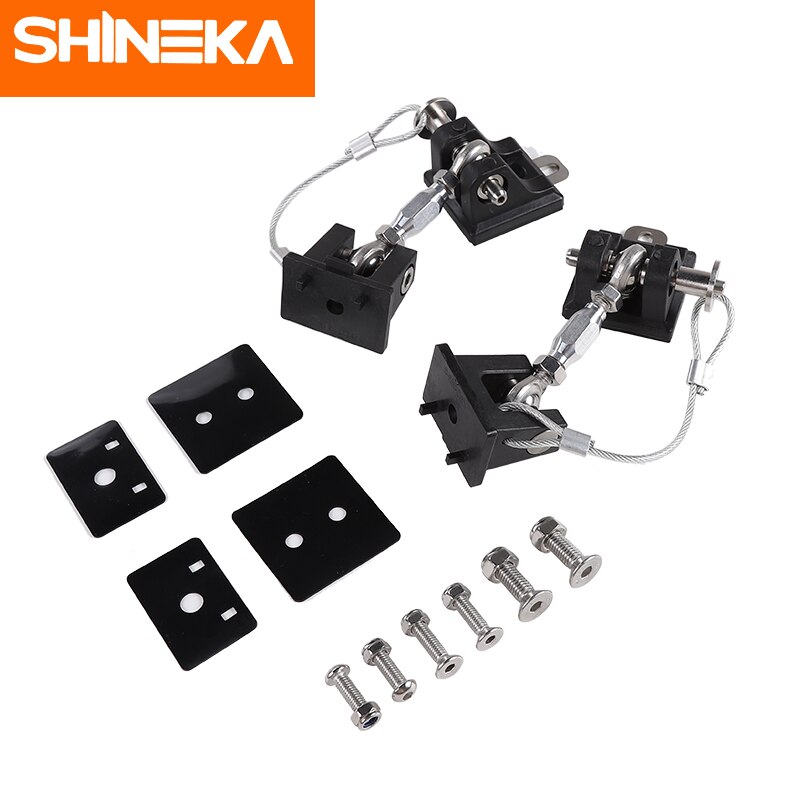 SHINEKA Locks &amp; Hardware For Jeep Wrangler TJ 1997-2006 Black Car Engine Hood Latch Catch Cover For Jeep Wrangler TJ Accessories