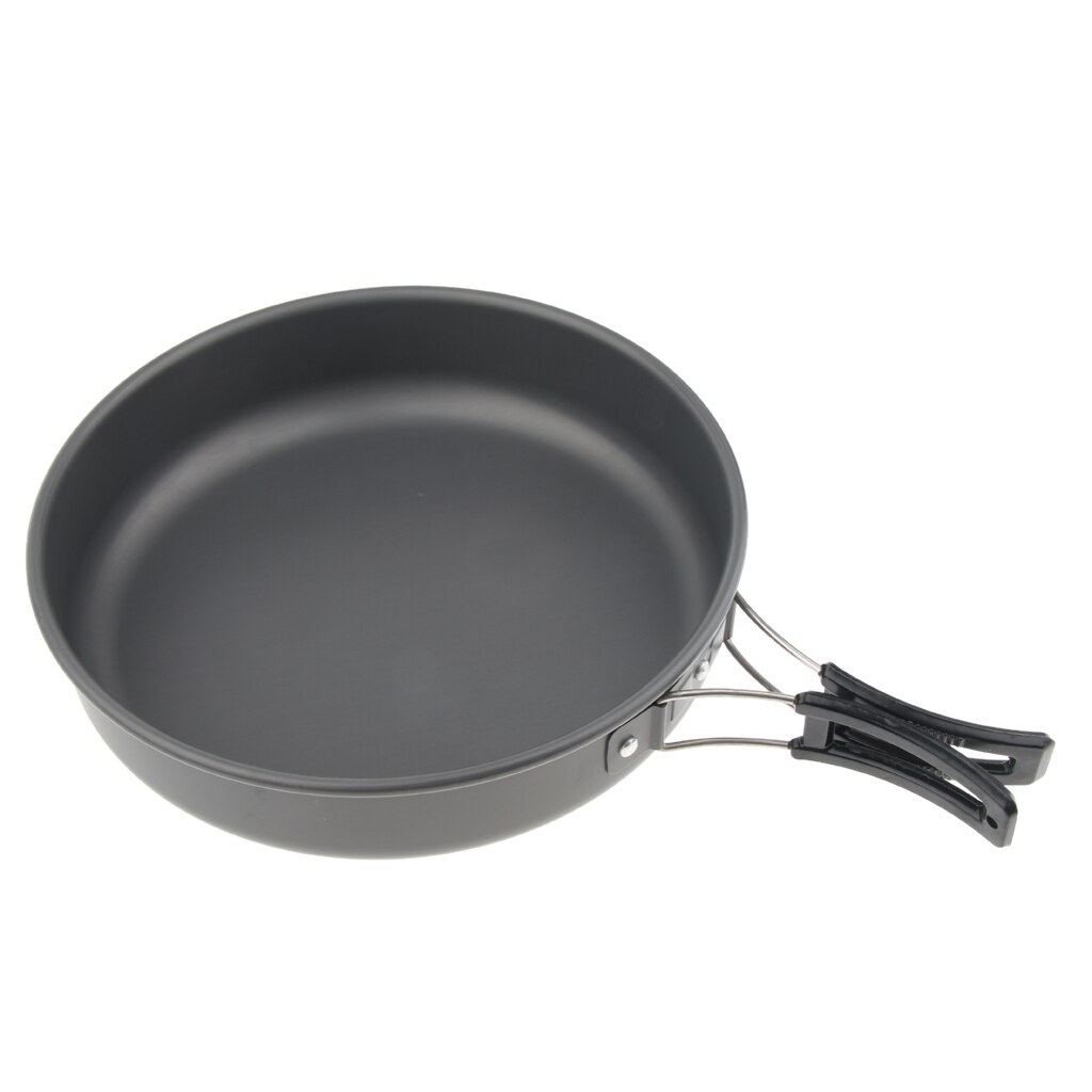 22cm Aluminum Camping Frying Pan Picnic Cooking Pot Cookware