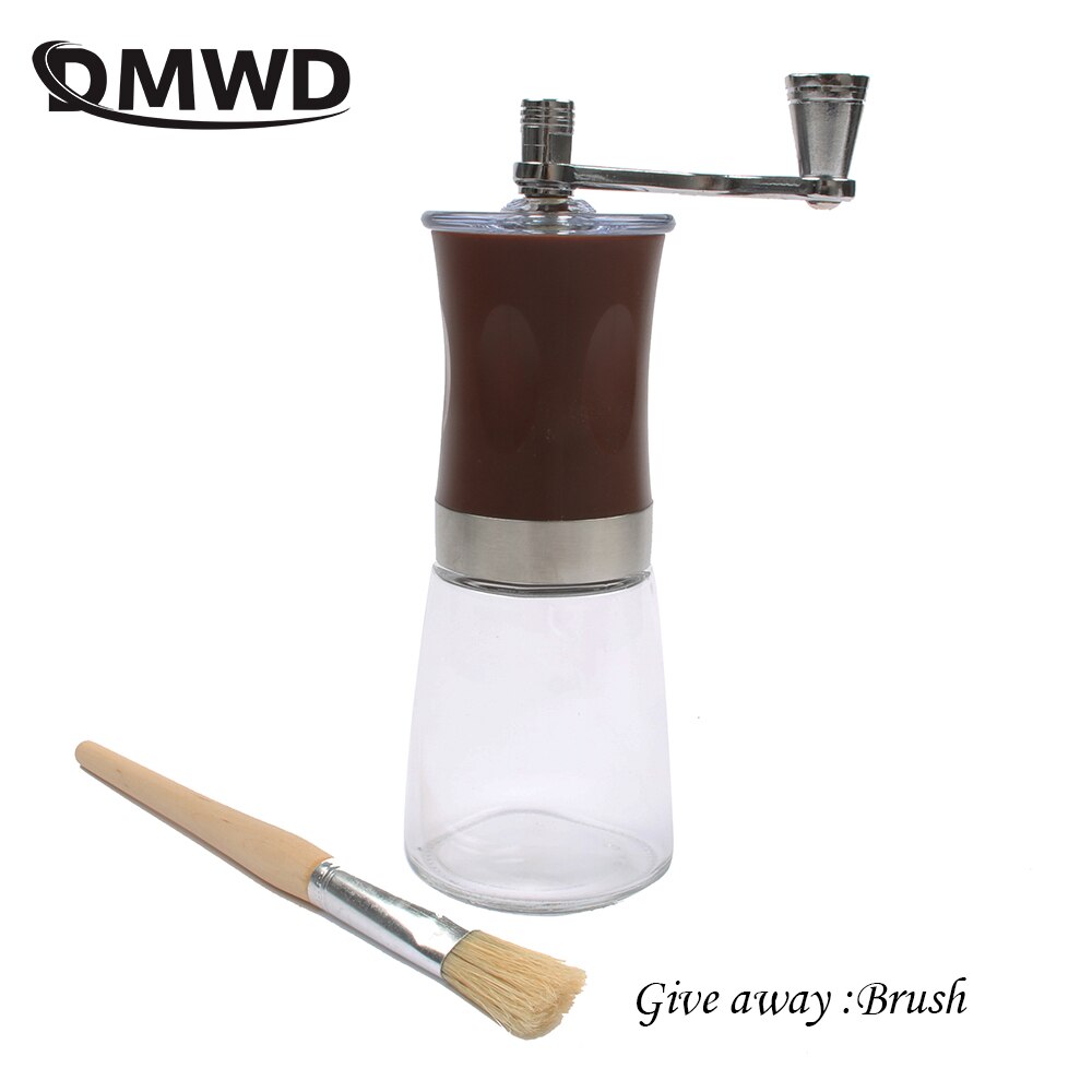 Dmwd Glas Handleiding Koffiemolen Keramische Kern Koffiemolen Kant Burr Grinder Conische Koffie Slijpmachine