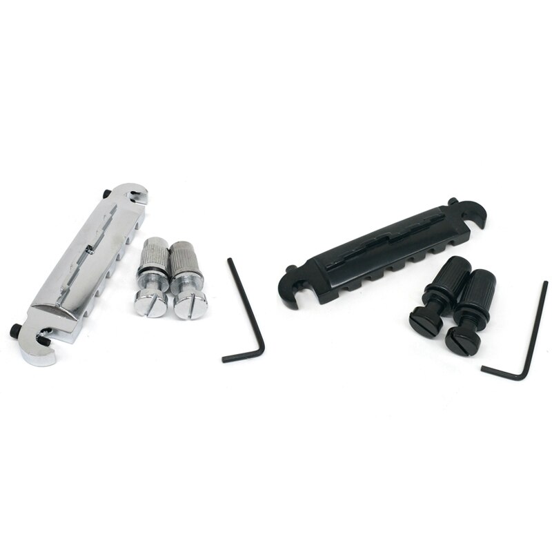 Electric Guitar Bridge All-In-One Bridge Tailpiece Guitar Roller Saddle Bridge,for LP Electric Guitar