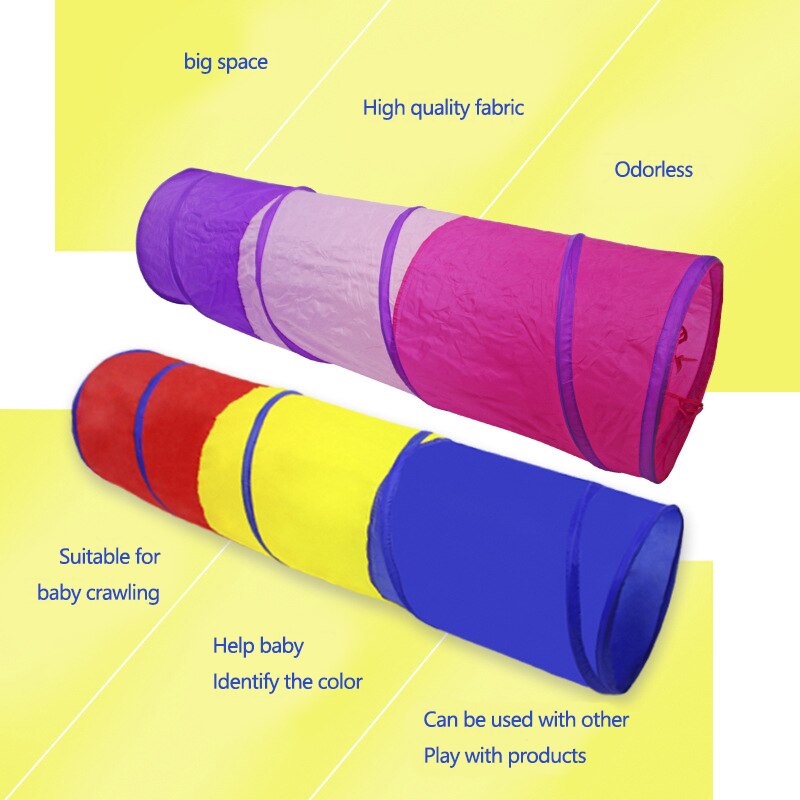 Kid Speelgoed Kruipen Tunnel Tent Kinderen Outdoor Indoor Speelgoed Buis Drie Kleur Baby Draagbare Vouwen Kruipen Tent Beste