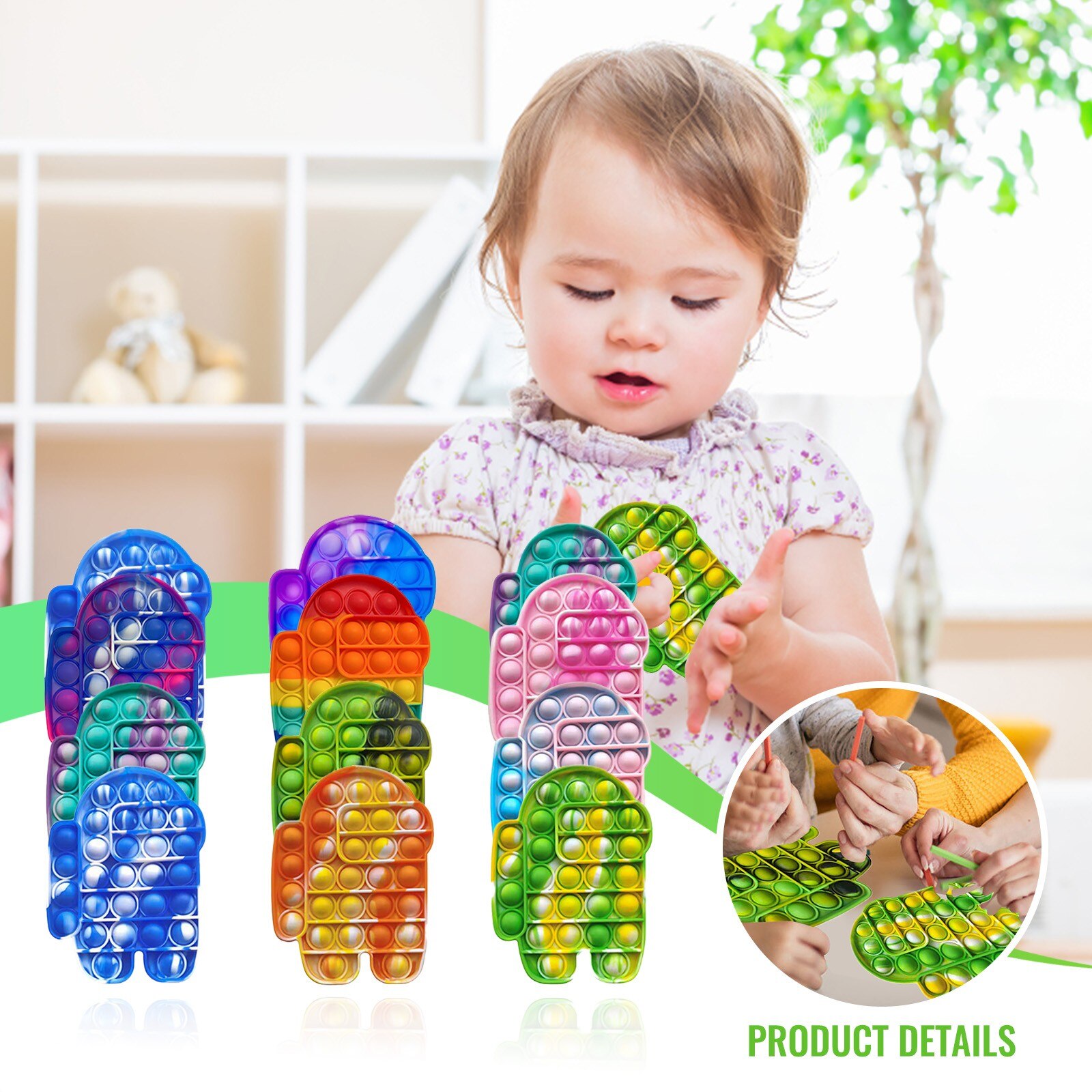 Funny Fidget Toys Simple Dimple Poppit Toy Bubble Sensory Toy For Adult Kids Stress Reliever Autism антистресс шары