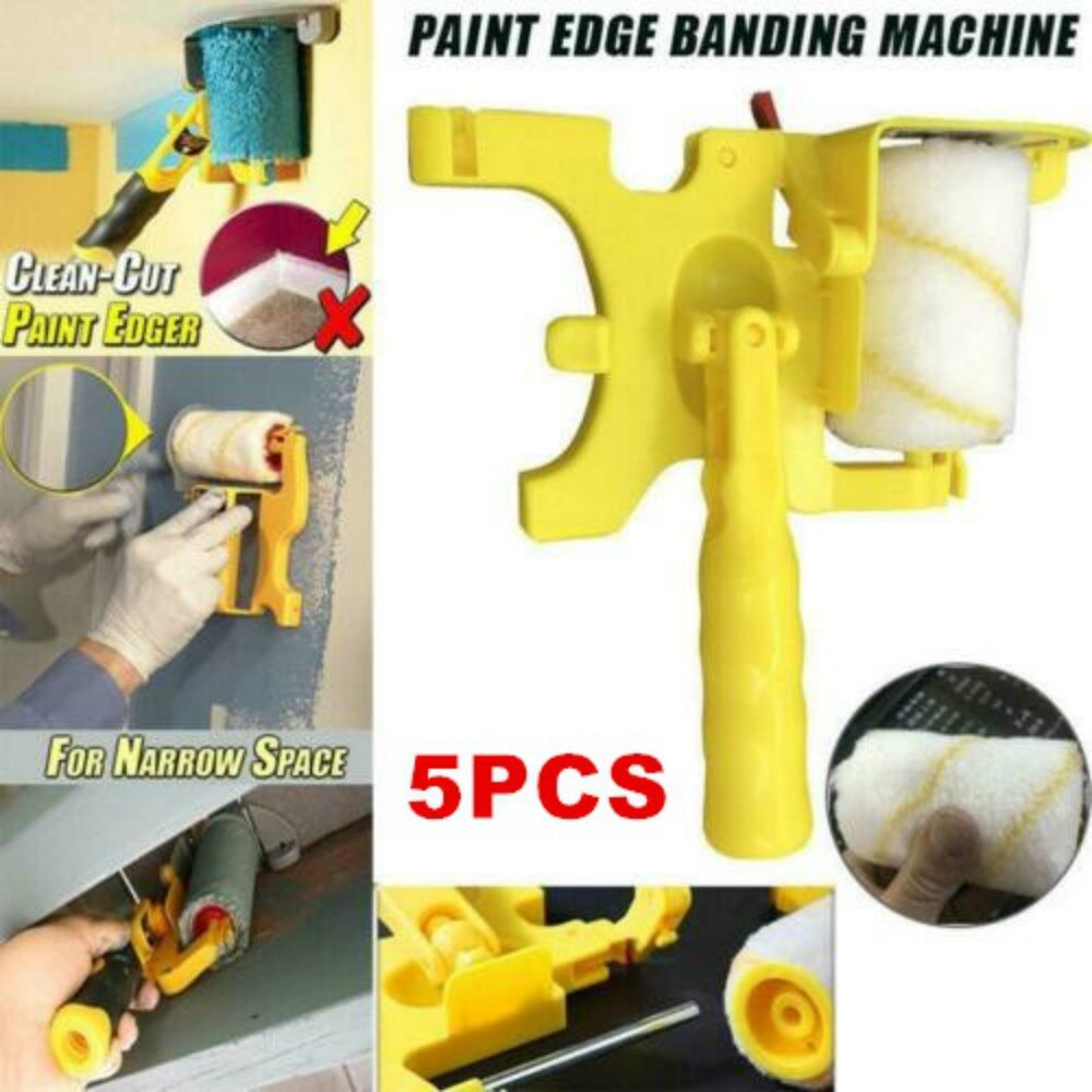 Clean-Cut Paint Edger Roller Brush Multifunctional Roller Paint Brush Clean-Cut Paint Edger Wall Painting Roller Brush Set