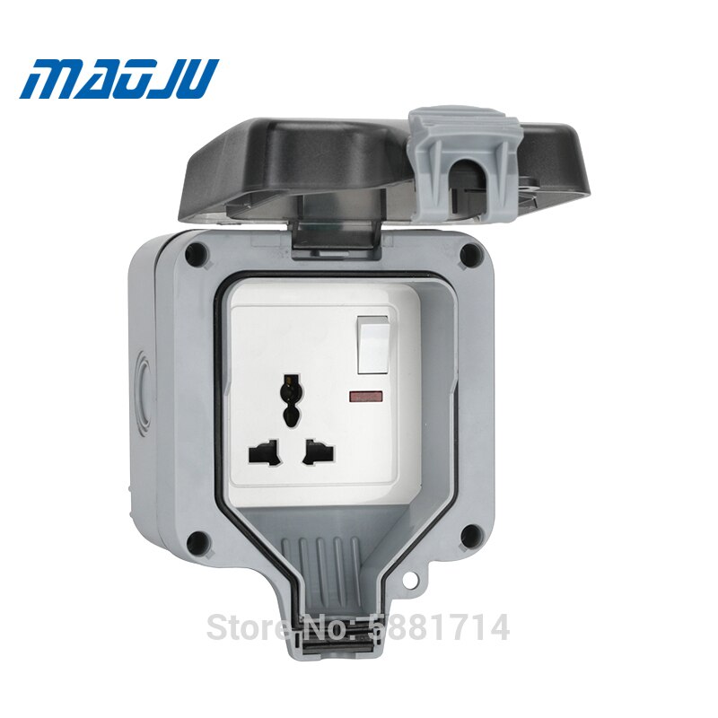 Weatherproof Outdoor Use Power Outlet IP66 Waterproof Socket Switch 3 Pin Multifunction Socket With On Off Switch: Multi Socket Switch