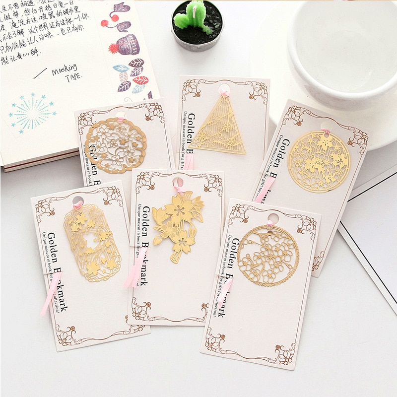 Sakura Metal Hollow Bookmark Chinese Stijl Kersenbloesems Bladwijzers Boek Map Kantoor Schoolbenodigdheden Briefpapier