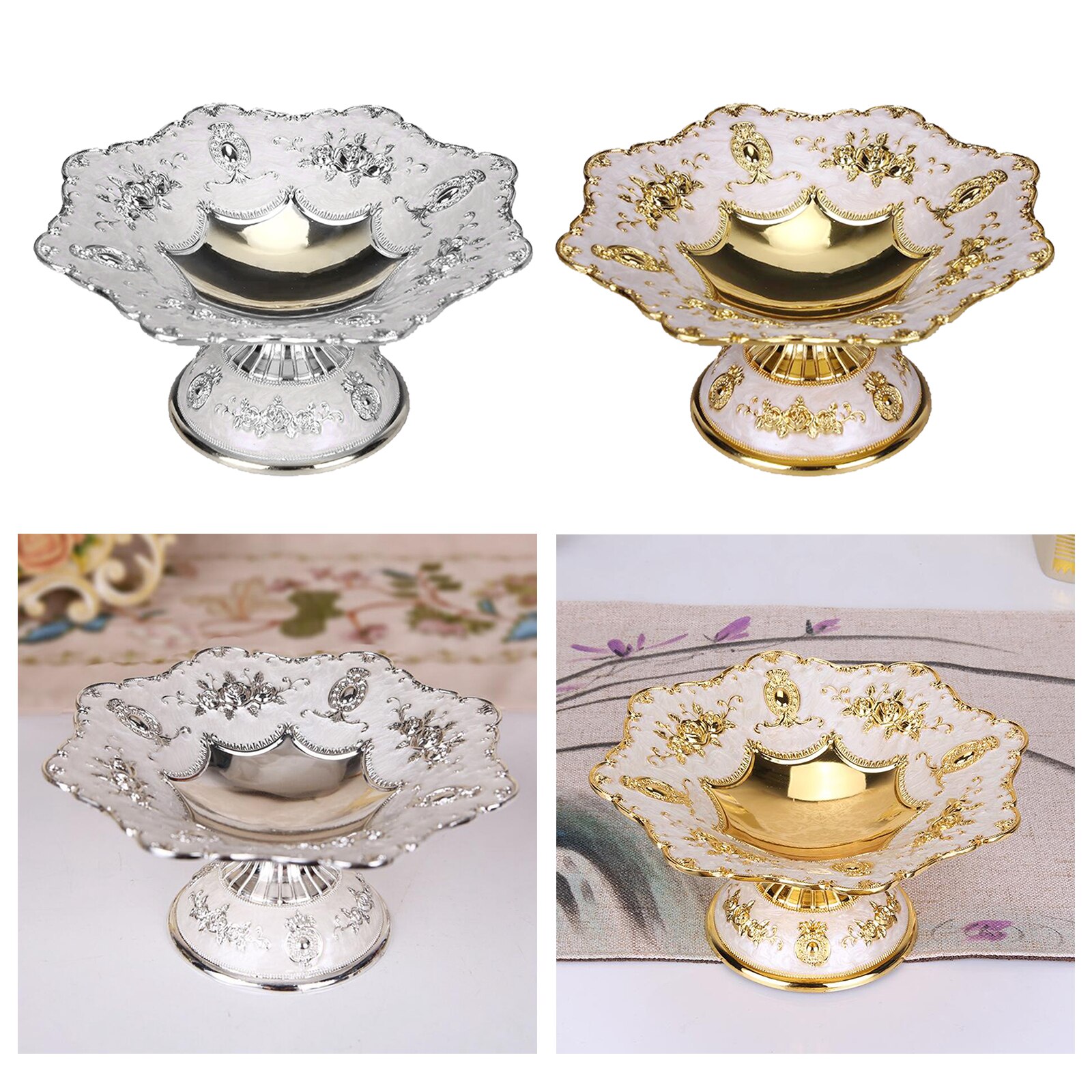 Appetizer Tray European Style Pastry Dish Platter for Cupcake Cookies Fruit Candy Chocolate KTV Party Wedding Events Decoration