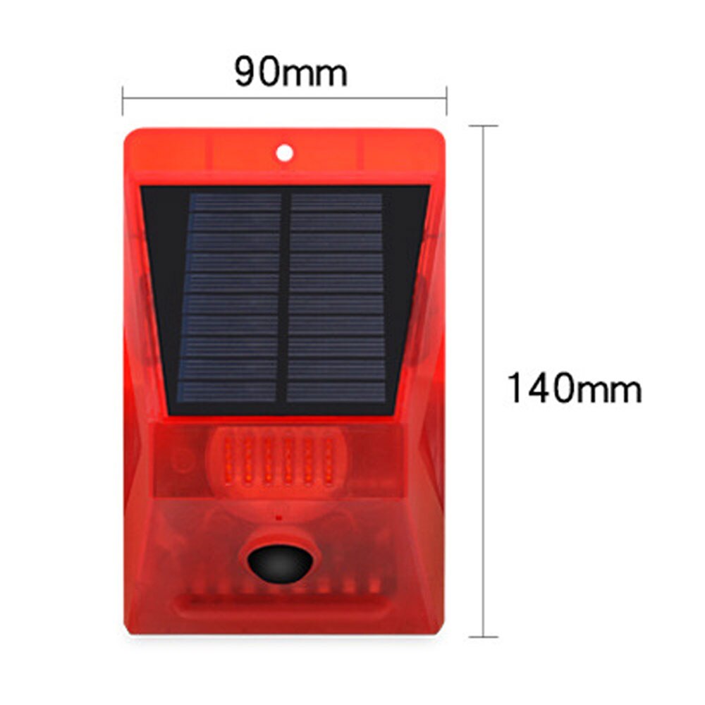 Newest Solar warning light remote control security alarm outdoor waterproof motion sensor alarm siren infrared sensor