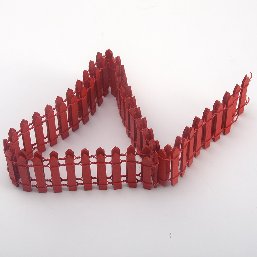 Miniatyr hantverk liten krukväxt blekande gren trädgårdsdekoration suckulenta växter mini staket dockhus träbarriär handmålad: Redx 1pc 5cm