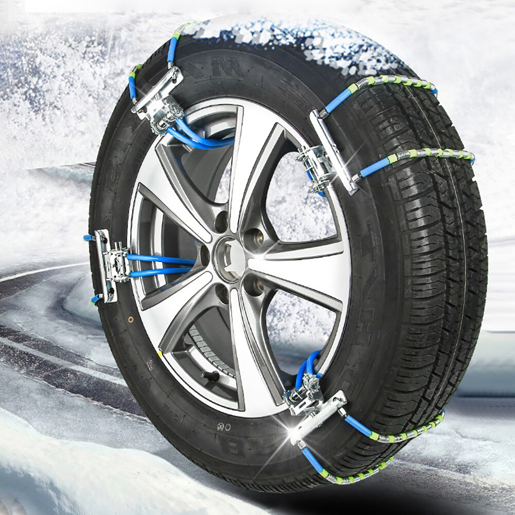 Vinter bildæk sne kæder 165-245mm justerbare skridsikre kæder sikkerhed snap skridsikre hjulkæder til lastbil bil suv
