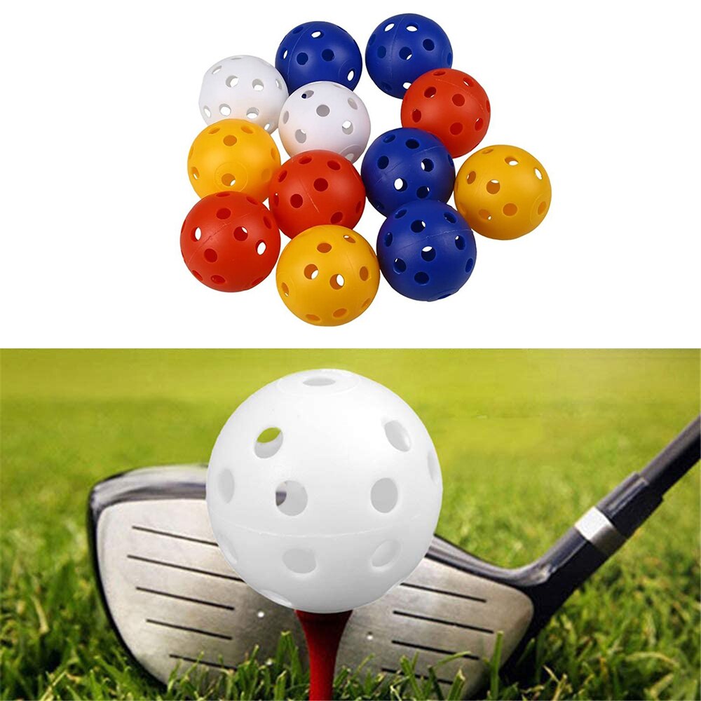 24 kpl värikäs muovinen ilmavirta ontot golfpallot golfharjoitus golfpallot pienet vaahtomuovipallot golftarvikkeet pallot lasten treenit
