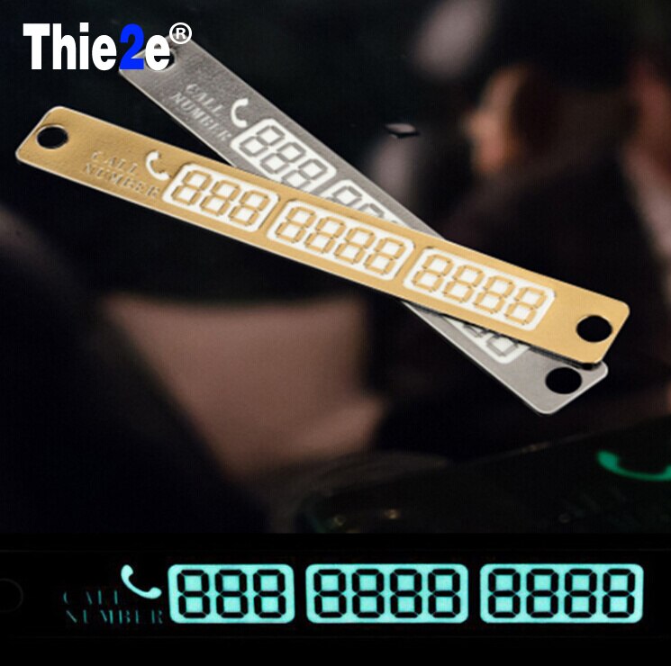 Auto Voorruit Tijdelijke Parkeerkaart Stickers DIY Magneet Telefoonnummer Platen Universal Auto Accessoires