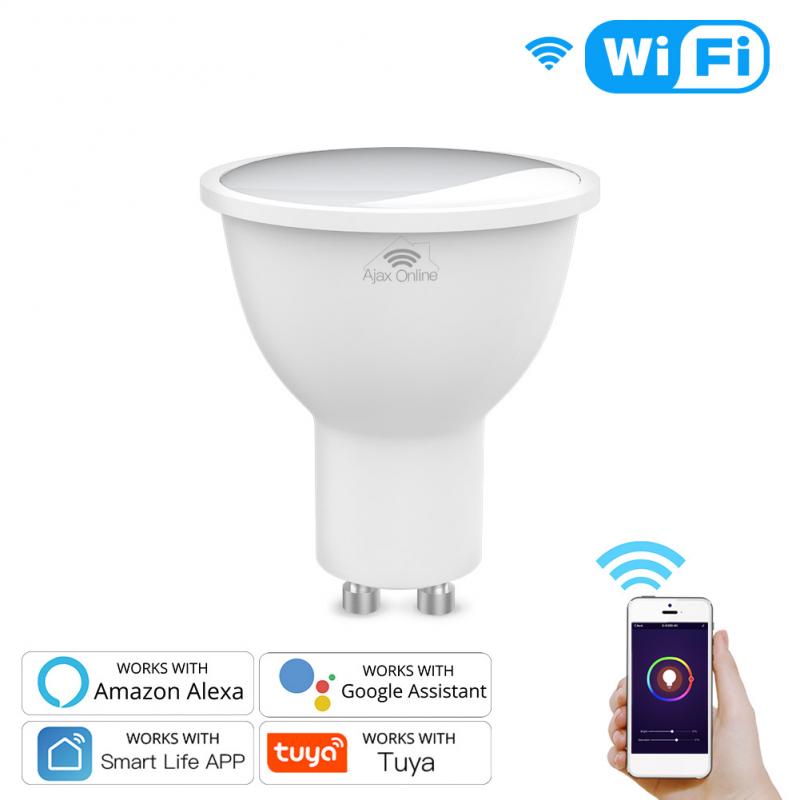 GU10 Wifi Smart Led Lamp Rgbcct 4.5W Dimbare Lamp App Controle Voor Alexa/Google