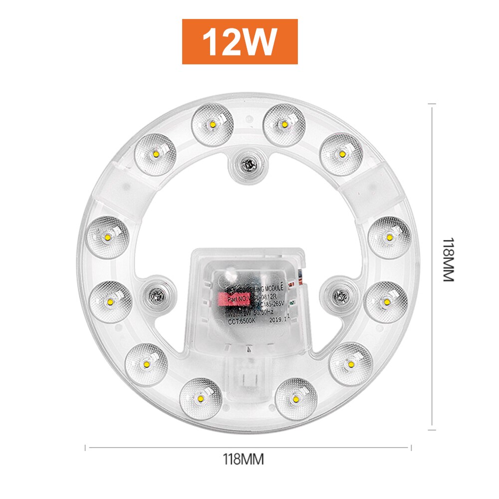 Panel oświetleniowy Led sufitowy Panel Led możliwość przyciemniania z pilotem 12W 24W 36W 48W 60W 72W 80W Led Panel okrągły płyta modułu: 12W / Neutral Light 4000K