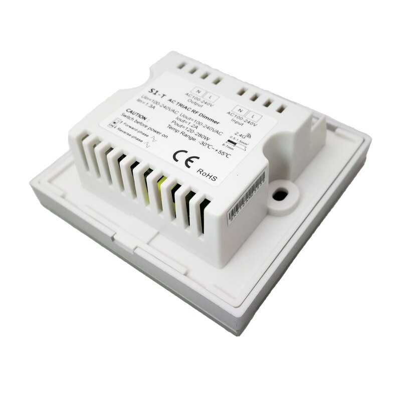 Led Triac Dimmer 220V High Voltage 100-240V AC Input Trailing Edge Dimming Wall Mount Touch Panel Led Triac Dimmer S1-T