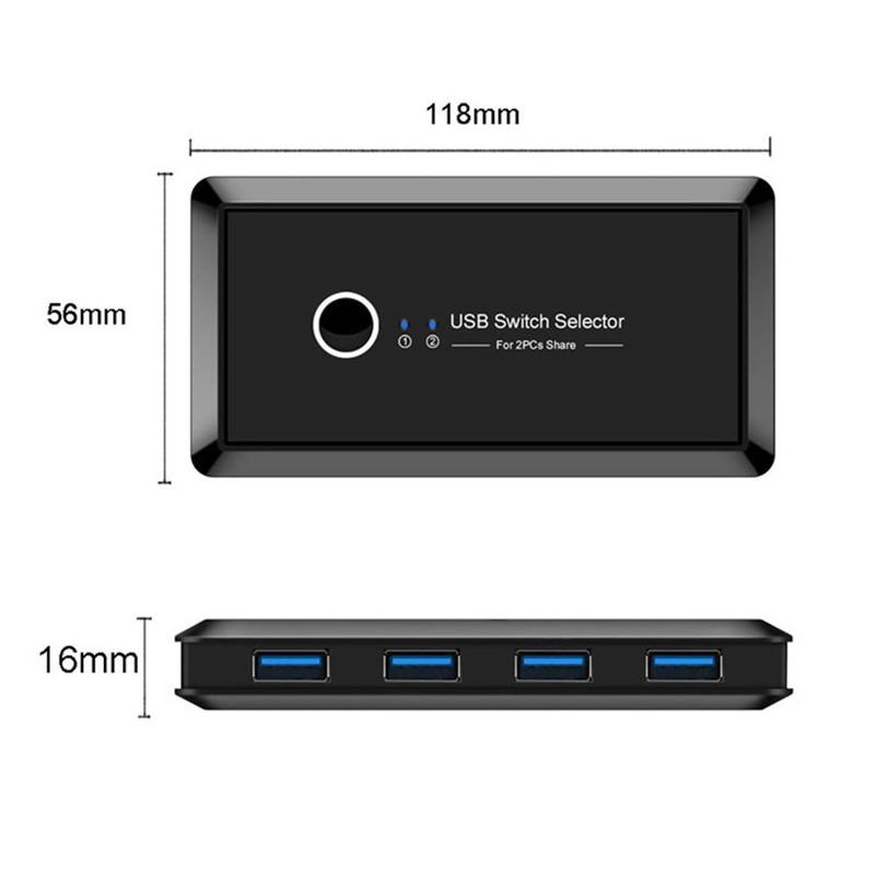 interruttore USB 3.0 selettore interruttore 2 porte pc condivisione 4 dispositivi USB 2.0 per tastiera topo scanner stampante Kvm interruttore centro