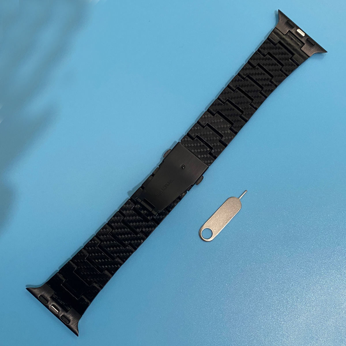 Pulseira de fibra de carbono para apple watch band 45mm 41mm 44mm 40mm 42mm 38mm pulseira de ligação leve cinto iwatch série 5 4 3 6 se 7: XXL / BLACK WHITE