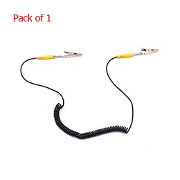 1.8M Extended Anti Static Wire With Double Clip PVC Electrostatic ESD Discharge Cable Reusable Connect to Ground Wire and Sets: Pack of 1