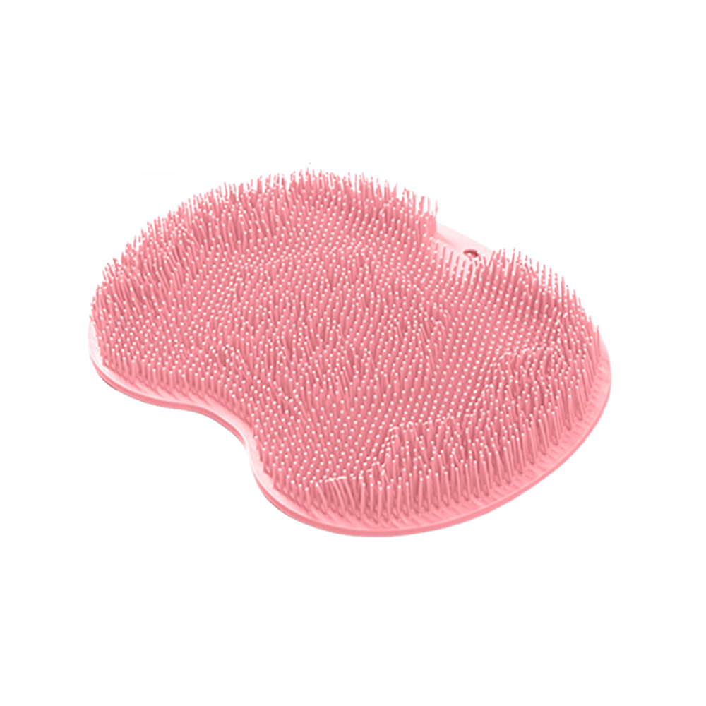 Foot & Back Scrubber Body Shower Brush Reusable Silicone Brush Foot Wash Mat Bathroom Non-slip Bath Mat Foot Anti-slip Mat Bath: GRAY