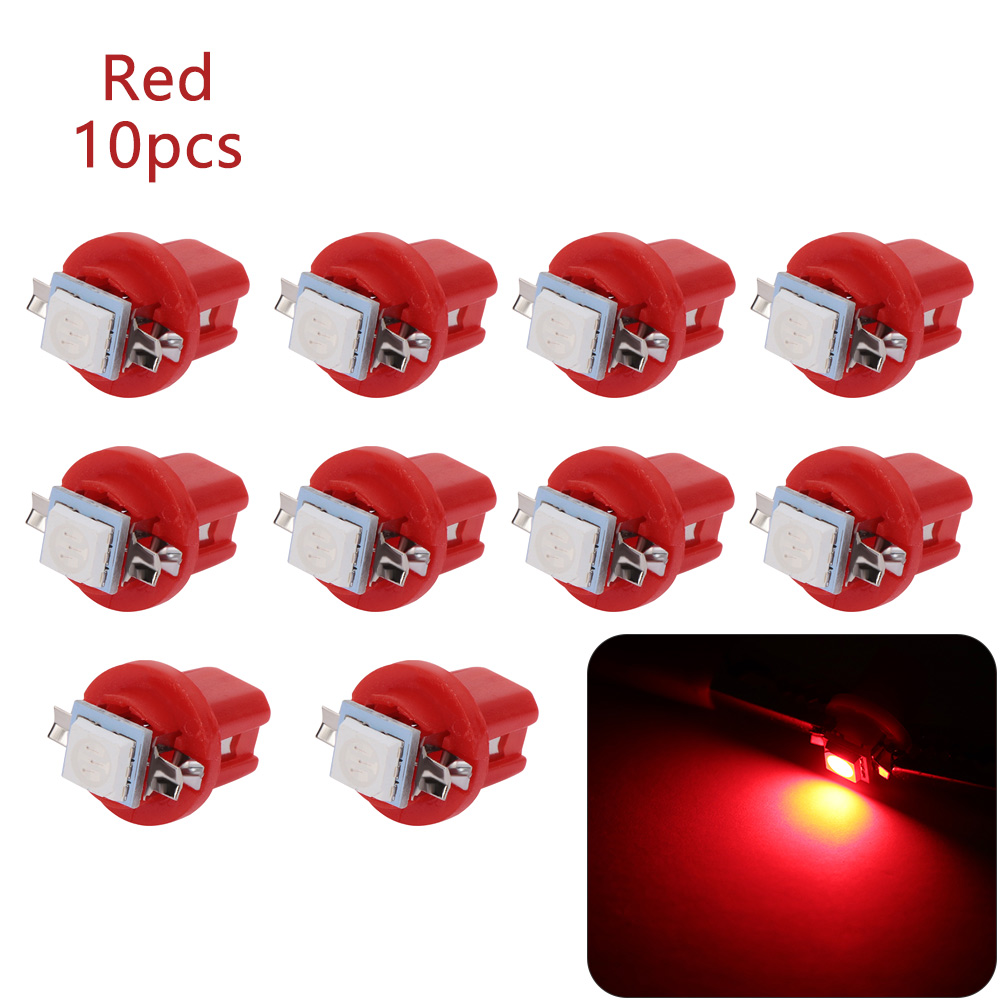 10Pcs LED Light Car Gauge Speed Dash Bulb for BMW E46 E39 E90 E36 E60 E34 E30 F30 F10 X5 E53 Accessories: Red