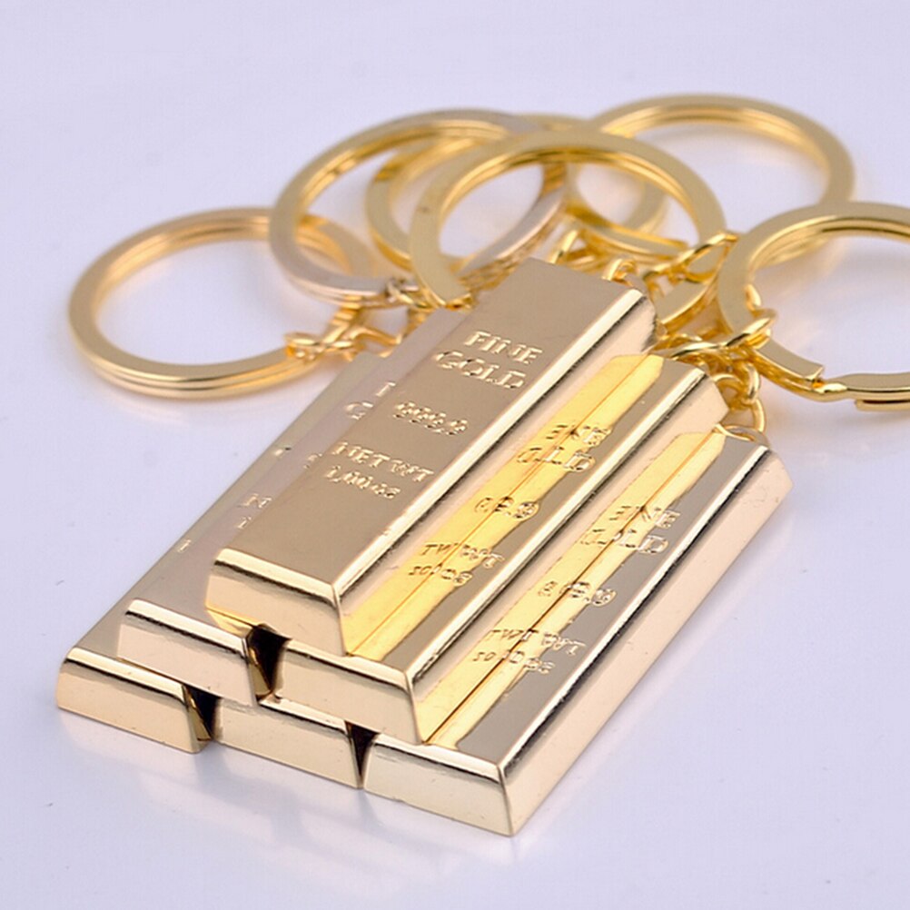 Gouden Sleutelhanger Gouden Speelgoed Sleutelhangers Vrouwen Handtas Charms Hanger Metal Key Finder Luxe Man Autosleutel Ringen Accessoire 55*15*6 Mm