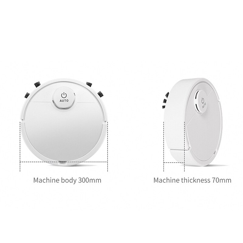 Smart Floor Robot Vacuum Cleaner Touching Rechargeable Thin Vacuum Cleaner 30X30X7cm Hand Push Sweepers TB