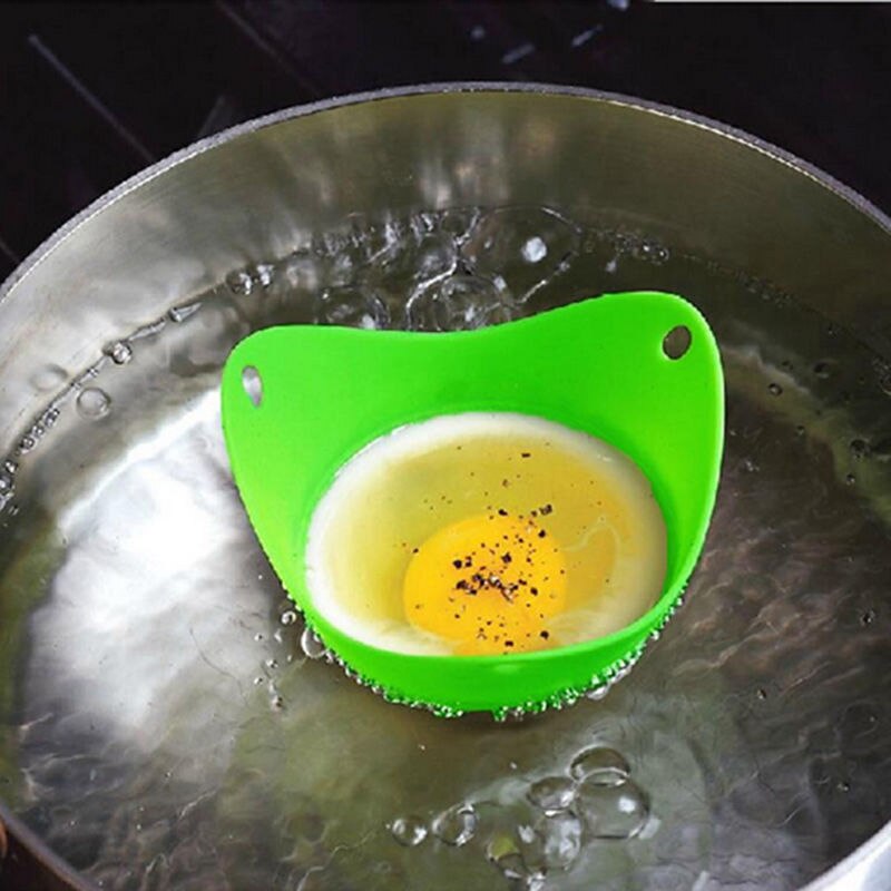 Silikon egg poacher kokk poach pods kjøkken kokekar verktøy posjert bakekopp (tilfeldig farge)