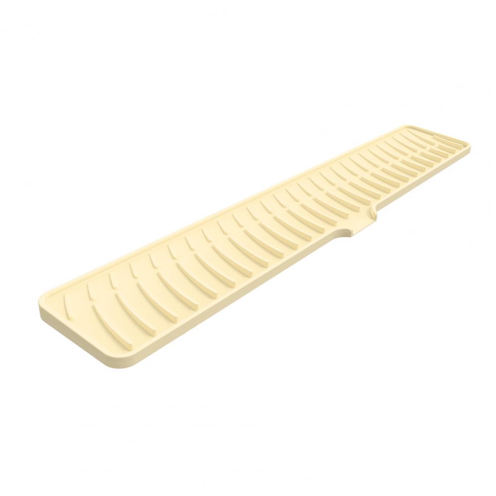 Drain Pad for Kitchen Sink Anti-slip Drainage Mat Anti-slip Silicone Drain Pad Faucet Splash Guard Set for Kitchen for Farmhouse: Yellow