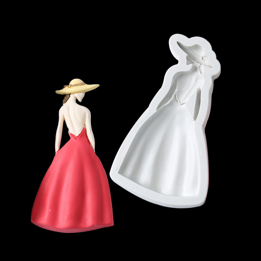 Belle fille silicone moule bricolage fondant gâteau moule chocolat fudge outil cuisine ustensiles de cuisson k253