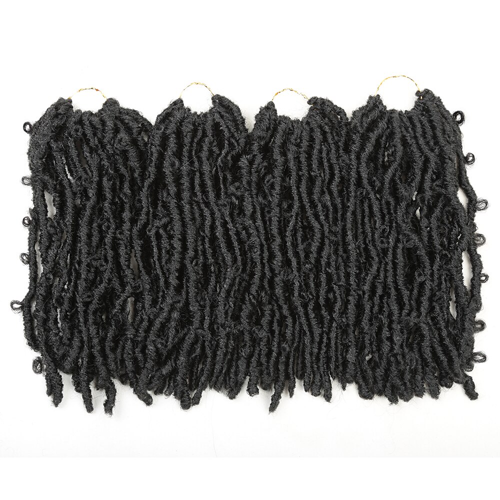 12inches Distressed Butterfly Locs Crochet Braiding Hair Butterfly Bob Locs Pre-twisted Braids For Black Women African American