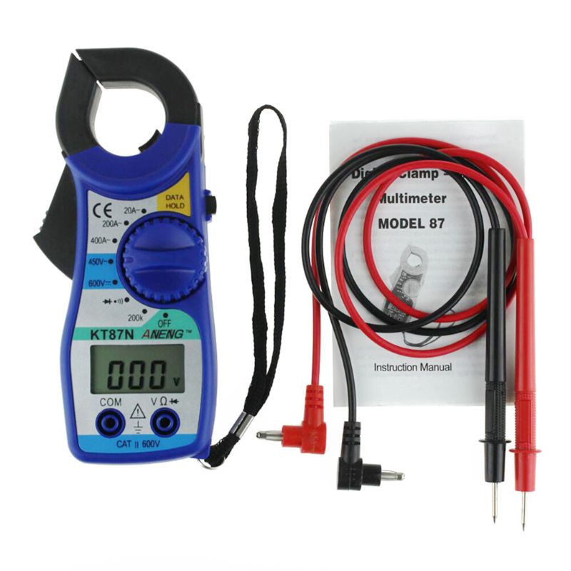 Ootdty digitalt multimeter ampere klemme meter strømtang tang ac / dc spændingstester data viser multimeter