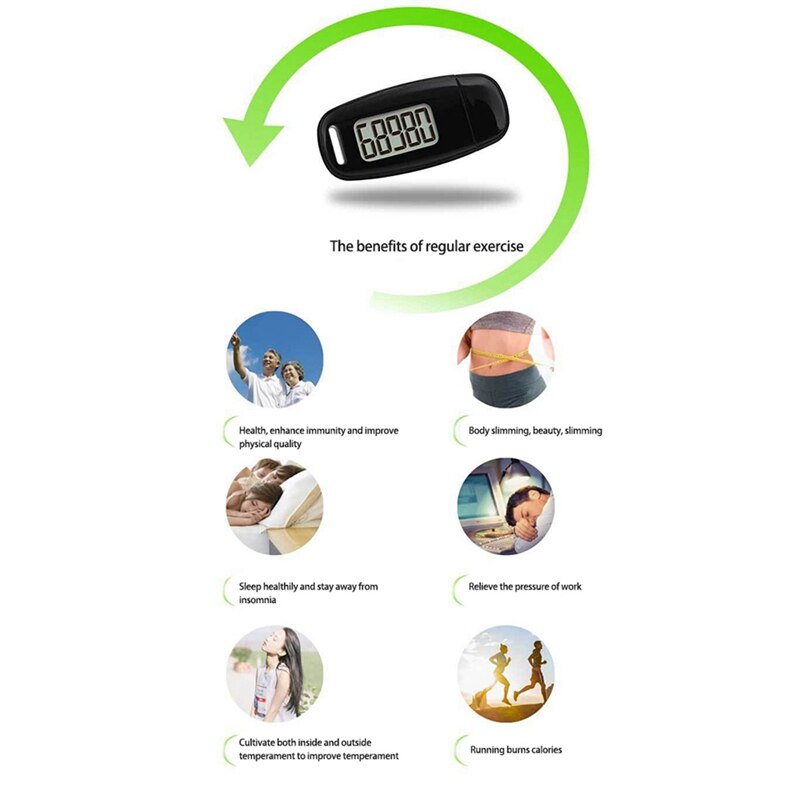 Simple Step Counter,Walking 3D Pedometer with Rechargeable Battery, Accurate Calorie Counter