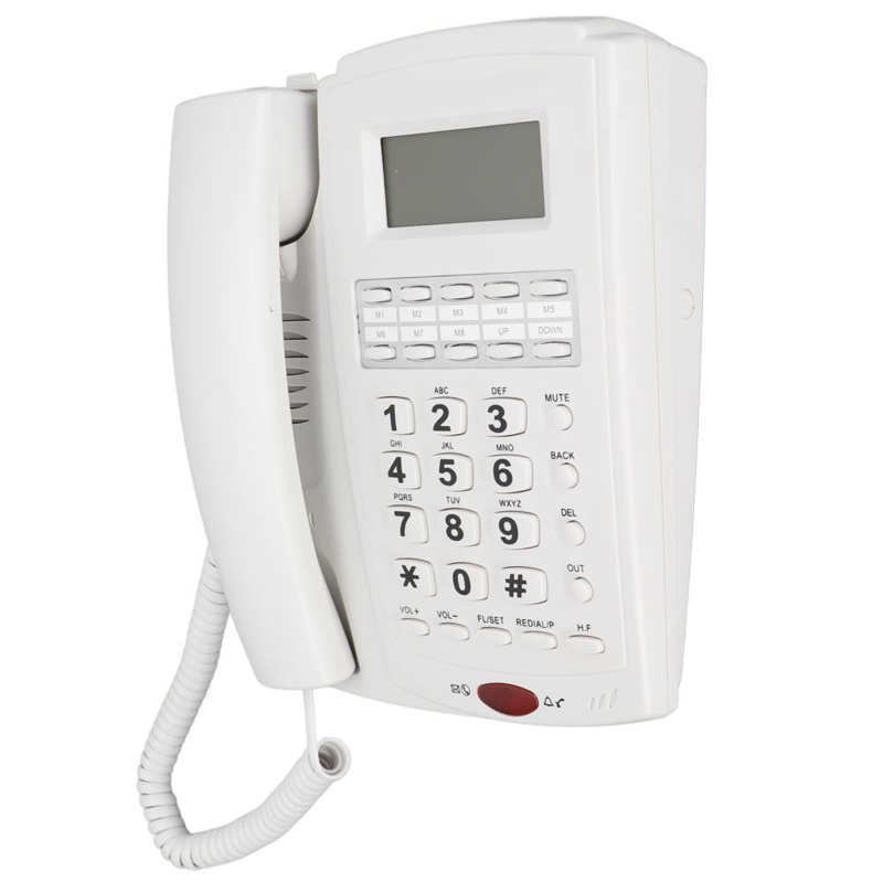Home Landline Phone Desktop Corded Fixed Telephone with Caller ID Display Hotel Room Extension Phone Wired Telephone