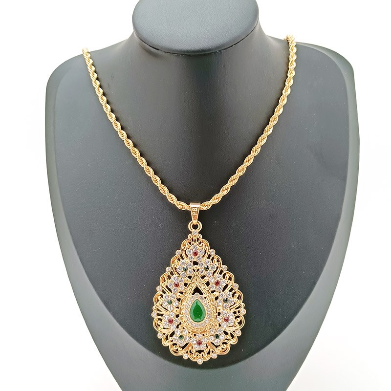 Arabische Bruiloft Sieraden Set Gewaad Taille Keten Vrouwen Haar Sieraden Hartvorm Jewel Hanger Ketting Marokkaanse Metalen Riem