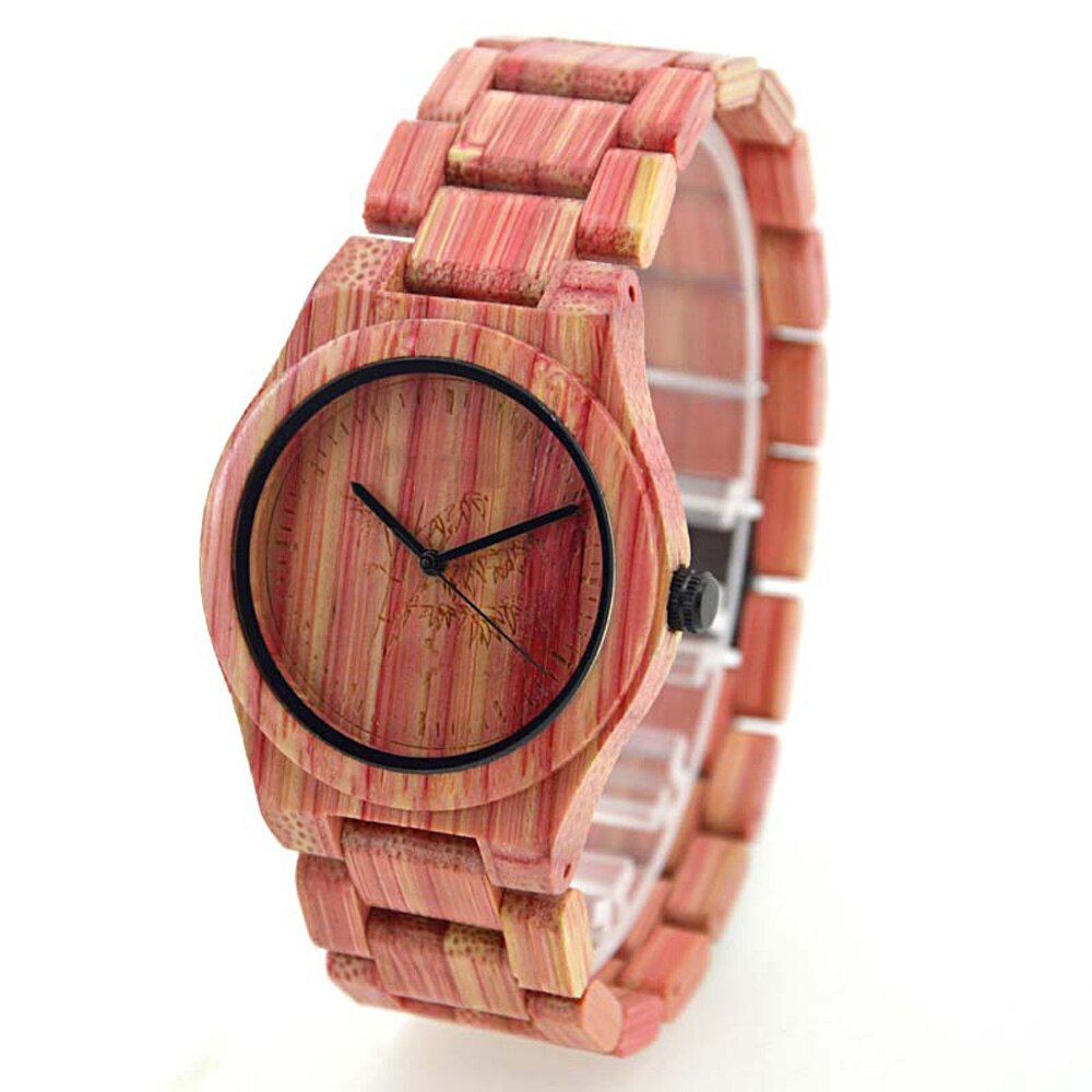 Vrouwen regenboog houtnerf horloge vrouwen houten polshorloge quartz houten horloges relogio feminino relojes voor mannen vrouwen: Foto kleur 2