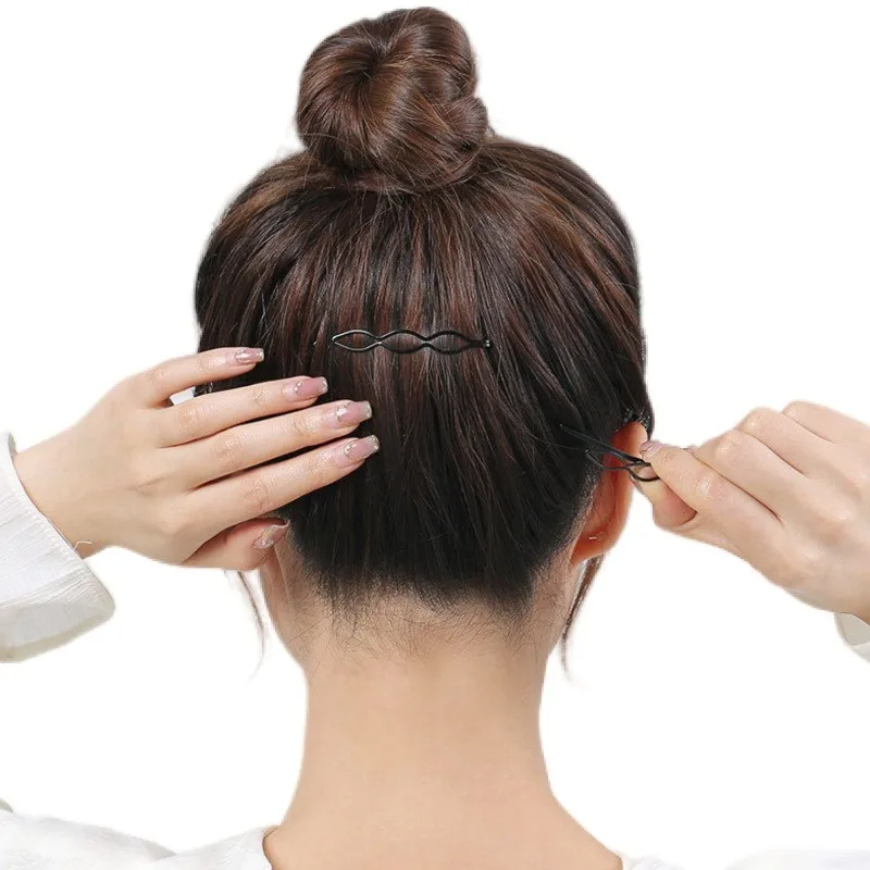 Pasadores de Metal negro para el cabello, horquillas onduladas, horquilla Invisible BB, accesorios para el cabello, 1/20 piezas